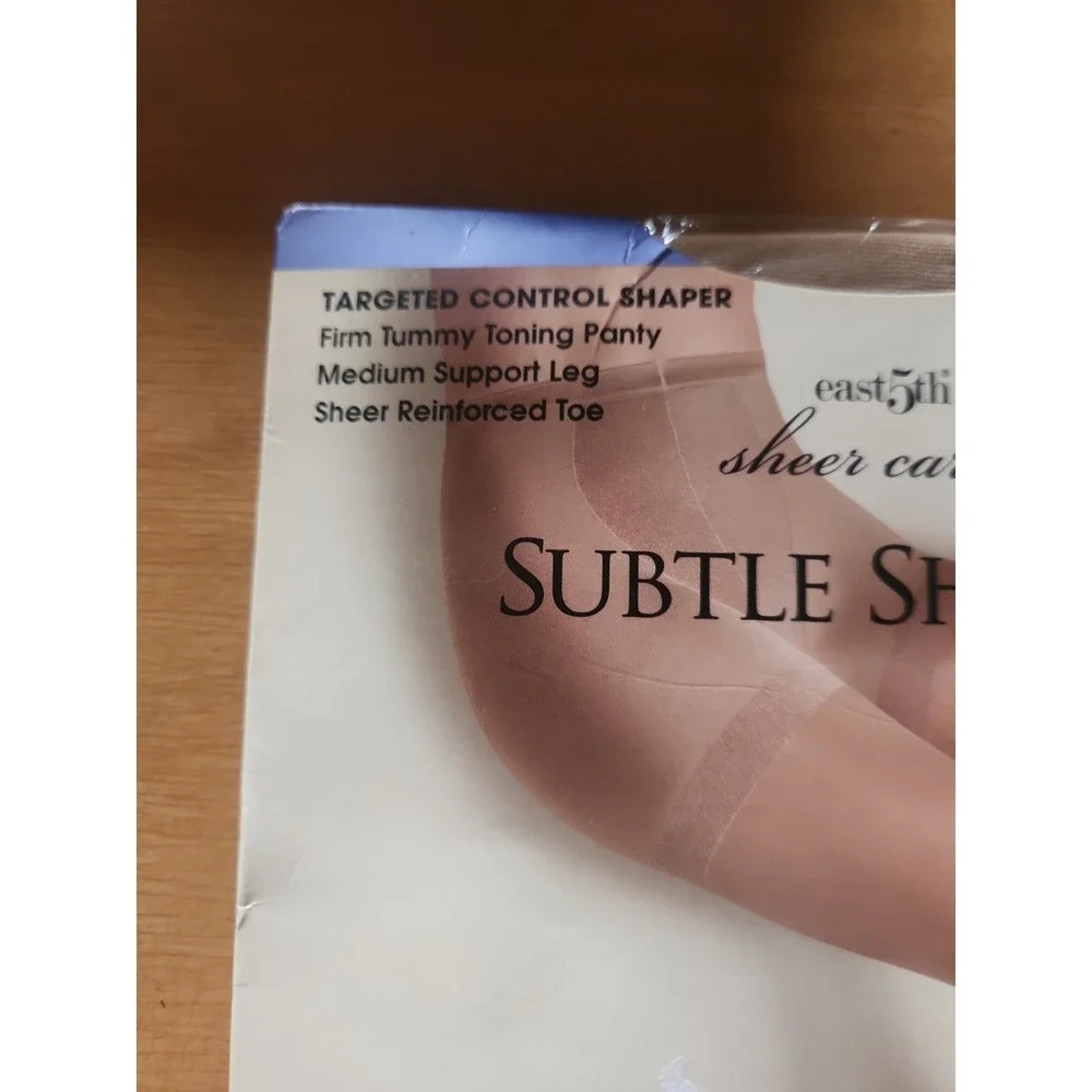 East 5th Subtle Shapers Control Top Panty‎ Sheer Toe Silky Leg Sand Long